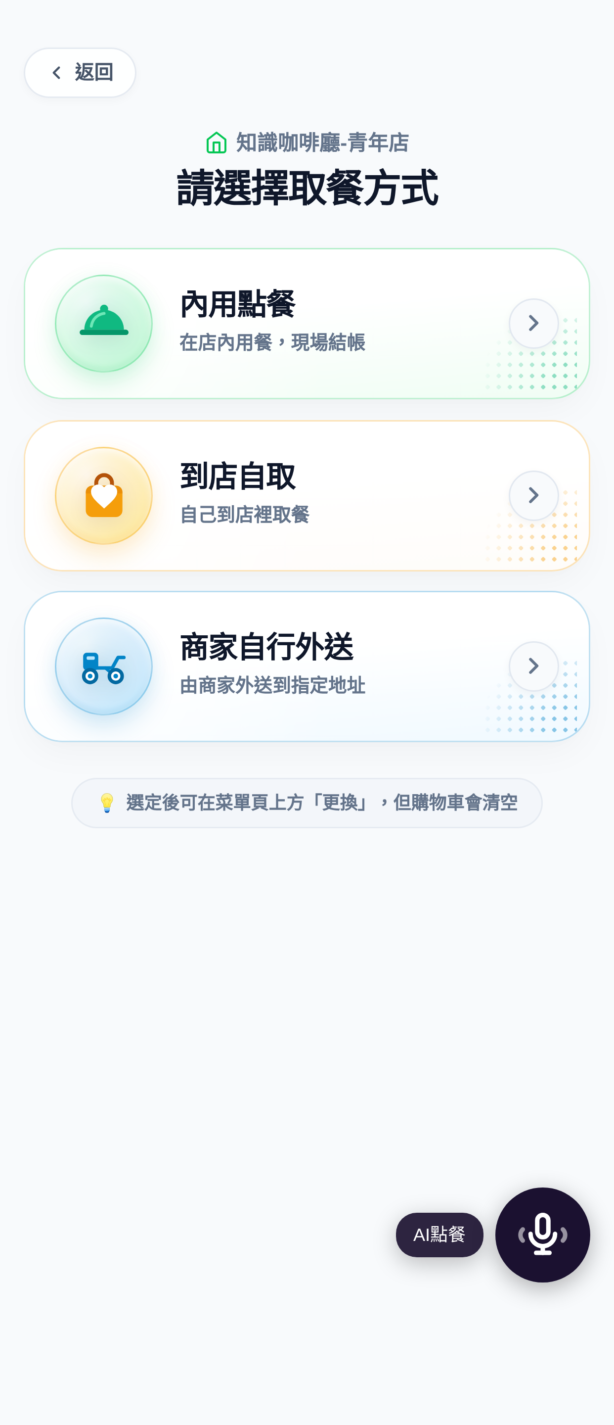 選擇取餐方式